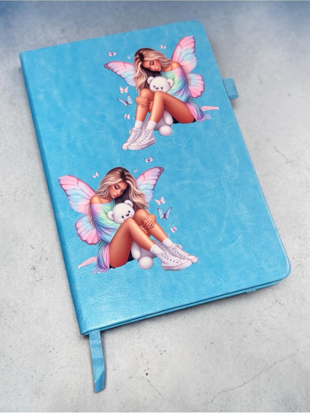 Blue Butterfly Girl Notebook